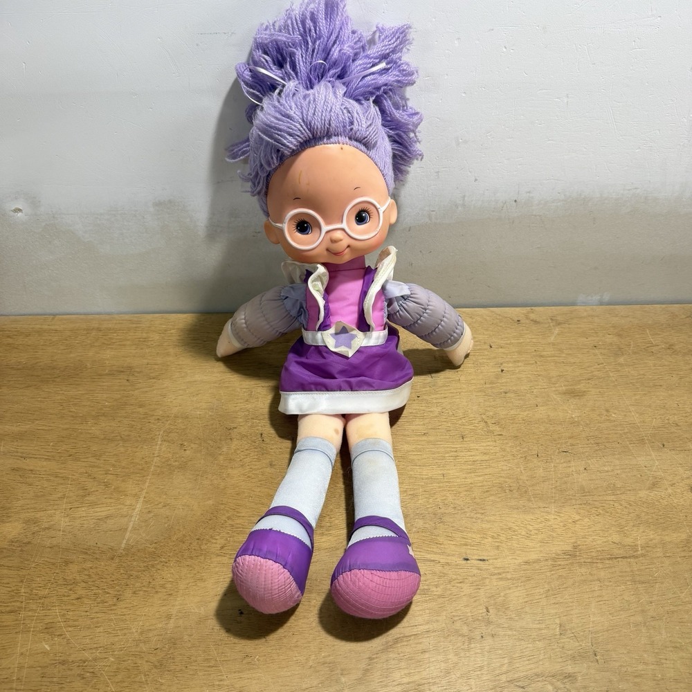 Vtg Rainbow Brite Shy Violet 18” Plush Doll Hallmark Mattel Purple 1983 80s